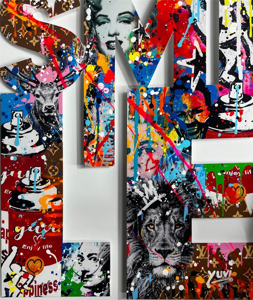 Yuvi Smile Sculpture Limited 1 Metal  Graffiti, Decor, Wall Sculpture Art