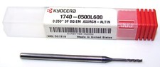  .0500" Carbide End Mill 3 Flute Extended Reach AlTiN Kyocera 1740-0500L600