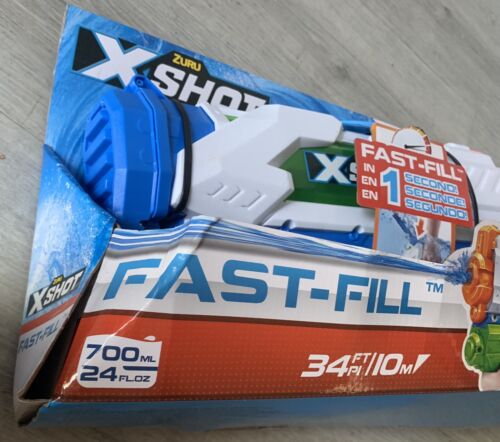 ZURU X SHOT FAST FILL IN 1 SECOND PUMP ACTION WATER GUN 10M 34FT BNIB KIDS FUN - Picture 2 of 6
