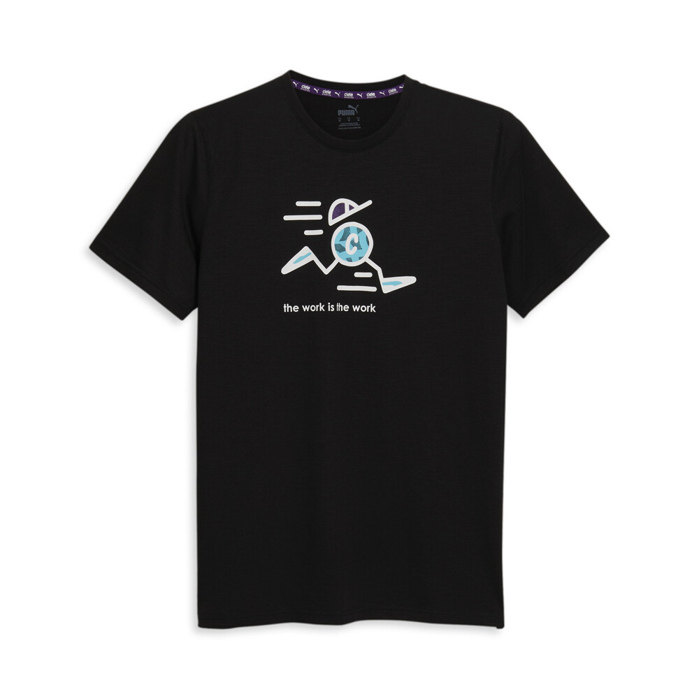 Спортивная футболка Puma The Work Is The Work с круглым вырезом и коротким рукавом X Ciele Mens S