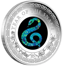 2025 Australia Opal Series Lunar Year of the SNAKE 1oz Silver Proof $1 Coin