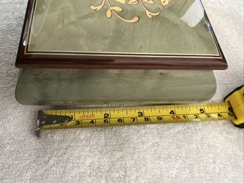 Portagioie musicale vintage in legno con intarsio floreale "Romance" - Made in Italy - Foto 3 di 14