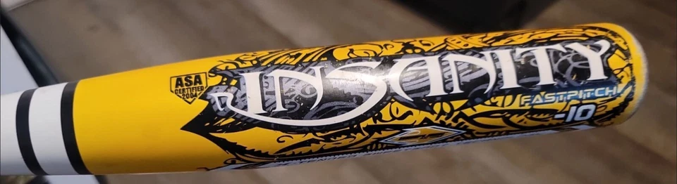 Bate de softbol lanzamiento rápido Gold Worth Insanity 2005 2 1/4 diámetro 28 pulgadas 18 oz Foto 3 de 4