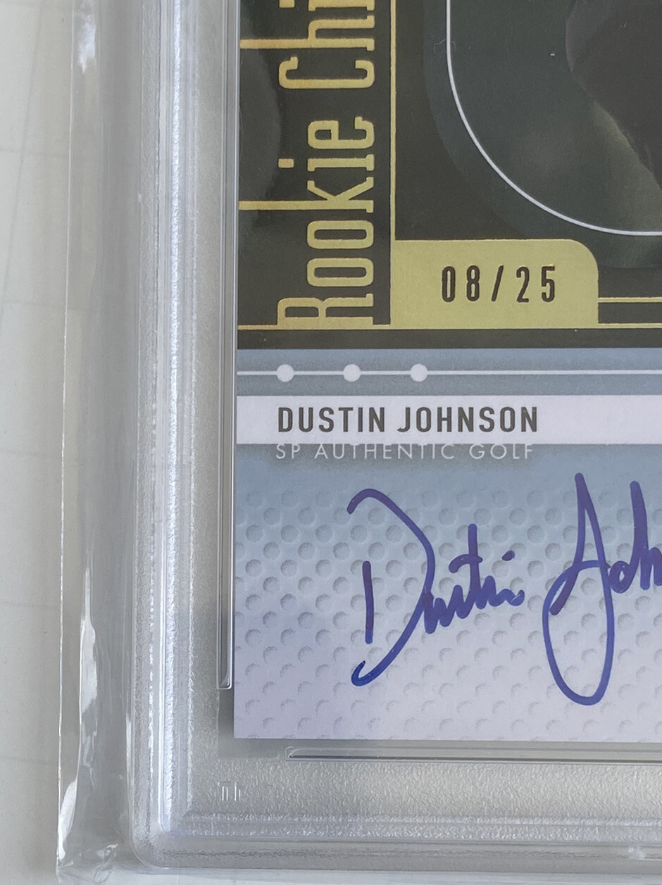 2012 SP Authentic Golf Dustin Johnson Rookie Chirography Auto 08/25 PSA 10 RC  view 5