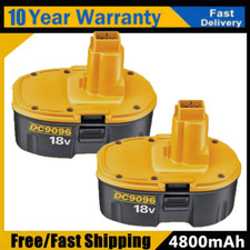 2 PACK 18V For Dewalt 18 VOLT DC9096 DC9098 Ni-MH Battery DC9099 NEW Replacement