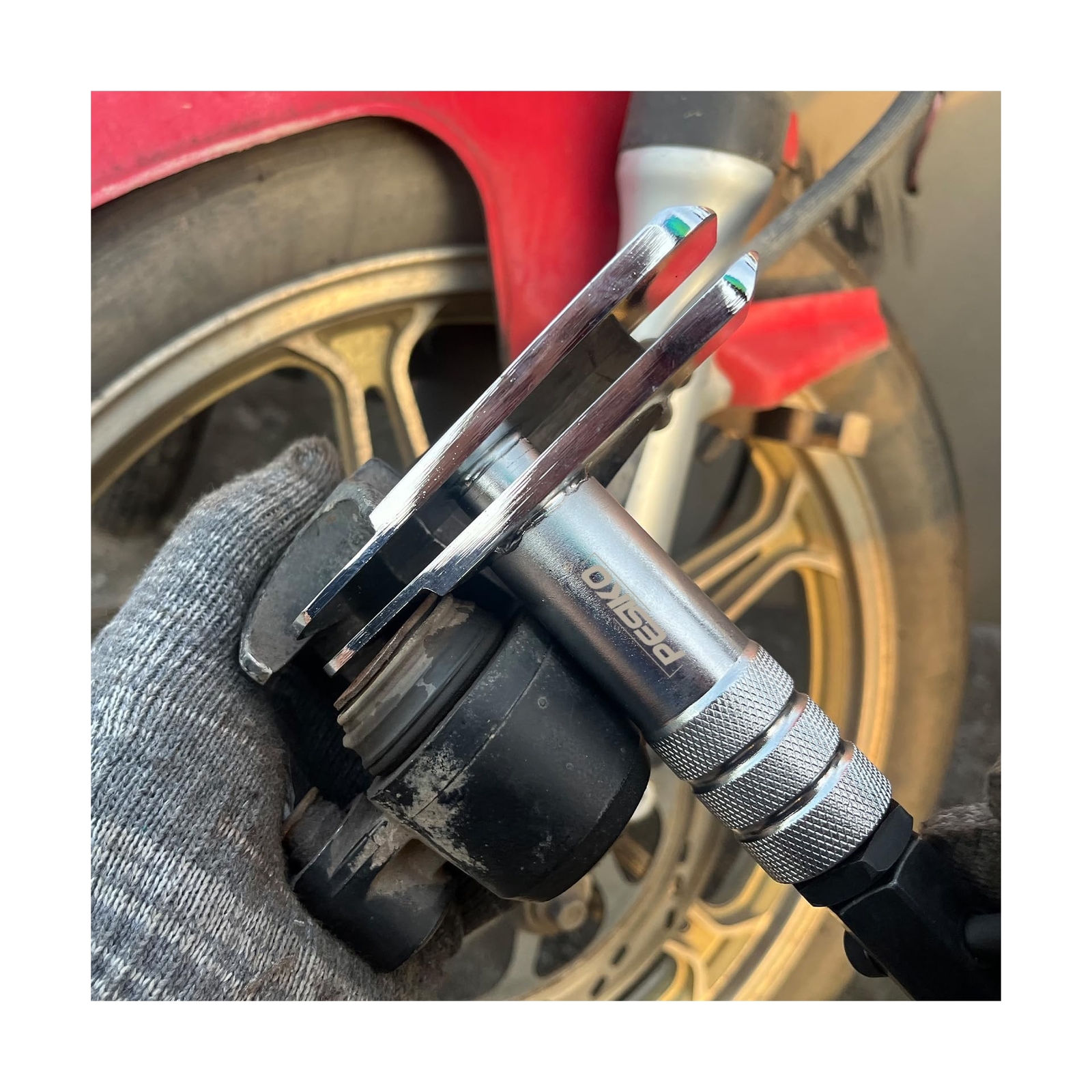 Heavy Duty Motorcycle Brake Caliper Spreader Tool - Compression Tool for Most...