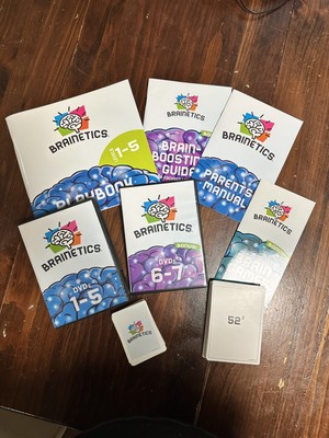 Brainetics Complete Set 1-7 DVD Math & Memory System Homeschool Great Condition
