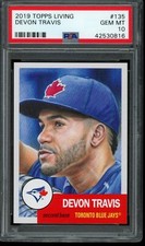 2019 Topps Living Set #135 Devon Travis PSA 10 Gem Mint SP Short Print Card