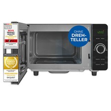 Exquisit Mikrowelle ohne Drehteller, 800 Watt Grill, MW4020-F-240DIG schwarz