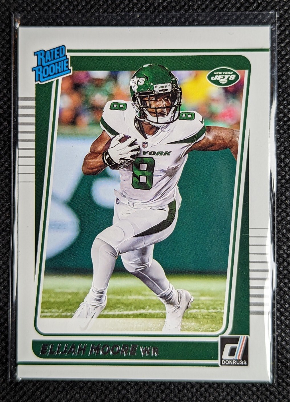 2021 Donruss Elijah Moore rookie card New York Jets base RC #271