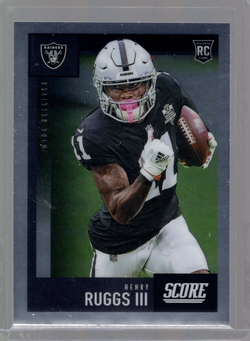 Henry Ruggs Rookie 2020 Panini Chronicles Score Update Rookies Henry Ruggs III #455 Rookie ...