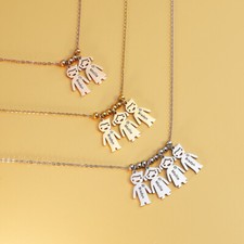 Personalized Name Necklace Kids Children Pendant Jewelry Xmas Gift For Family