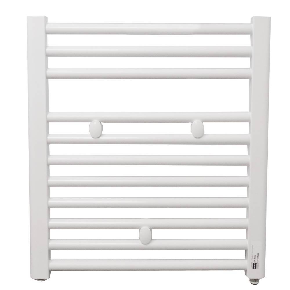 Sèche-serviette eau chaude FINIMETAL Tahiti 257W blanc pour chauffage central 55x50cm