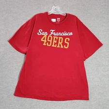 San Francisco 49ers Men Shirt 2XL Red Logo Junk Food Graphic Short Sleeve Tee