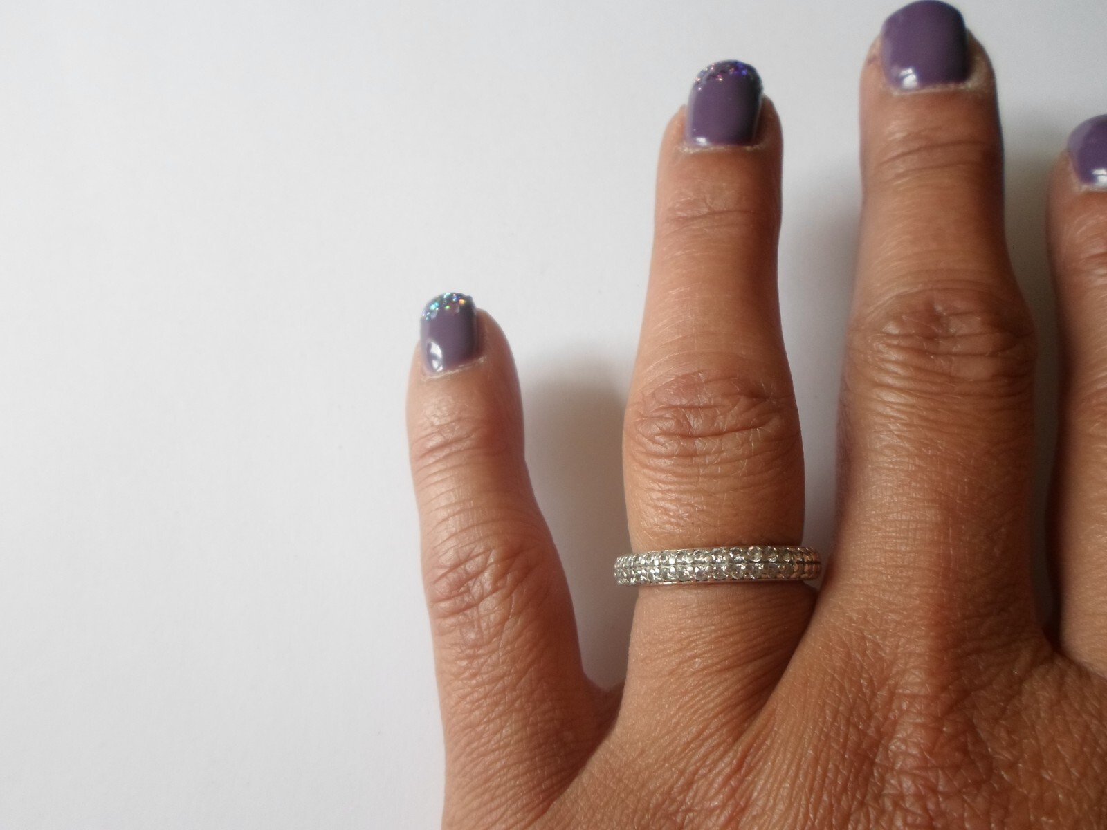 bague en argent massif, demi tour, doubles rangs … - image 5