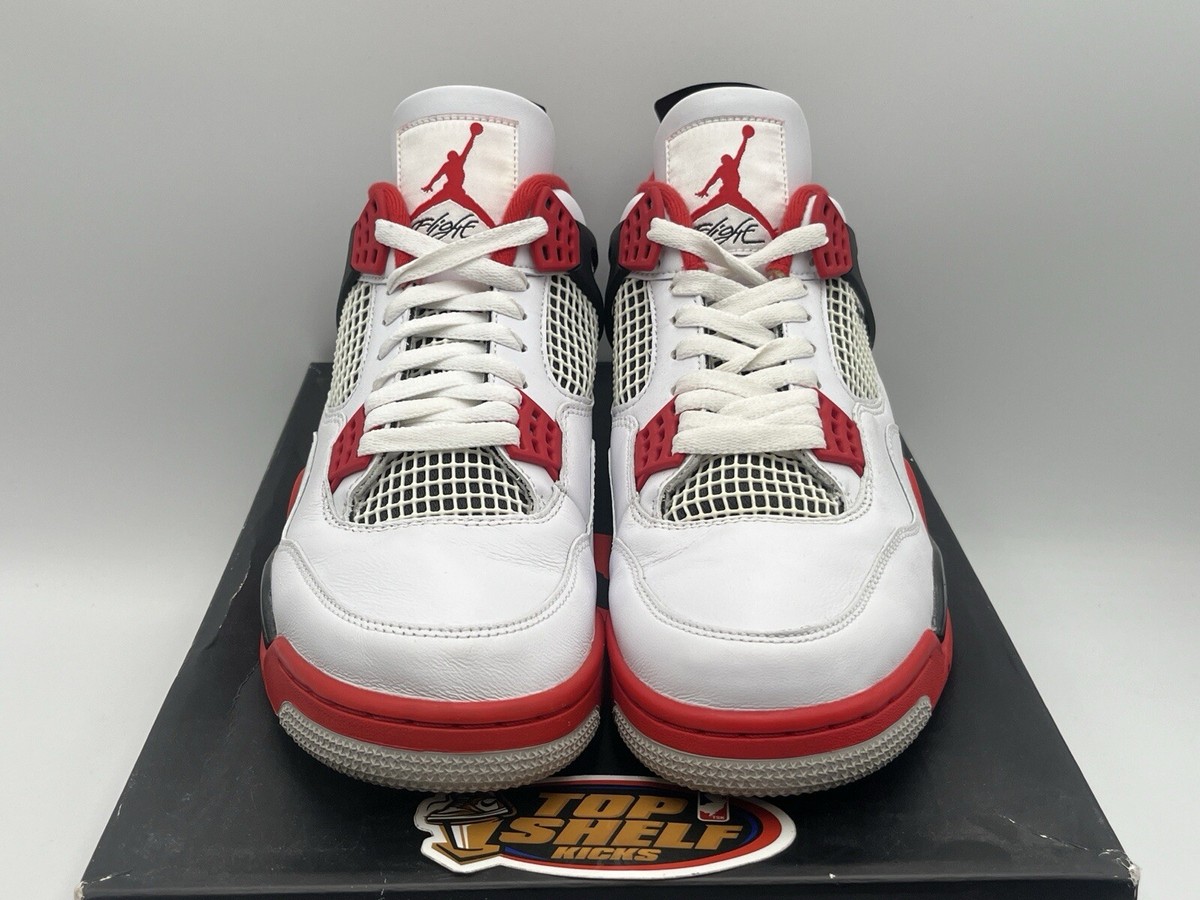 Nike Jordan 2020 4 red fire retro size 10 mens tried on never worn for sale Nike Air Jordan 4 Retro OG Fire Red 2020 Men main image 2