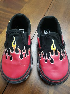 flame red vans