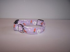 Wet Nose Designs Signs of Spring Dog Collar Bunnies  Carrots on Purple Easter