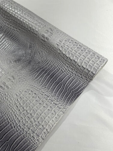 Gator Two Tone Fake Leather Upholstery, 3-D Crocodile Skin Texture Faux Leather - Picture 5 of 6