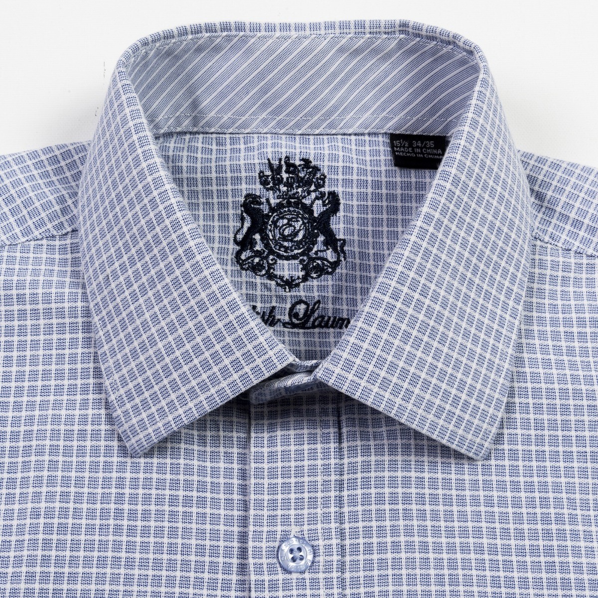 English Laundry Shirt Blue Cotton Stretch Mens x 34/35