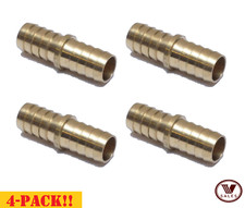 4-PACK 3/4 Brass Barb Hose Splicer Mender Straight Fitting Air Water Oil 129-12