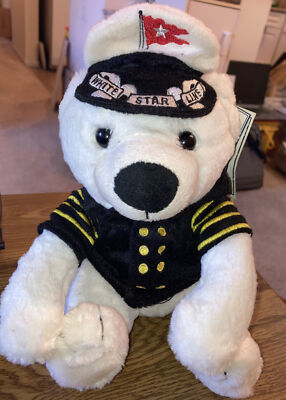 2012 Captain Smith White Star Line Teddy Bear, 10'' Forever Collectibles w/ tag