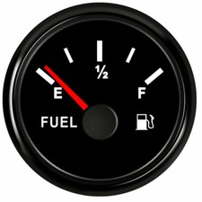 52mm2inch Fuel Level Gauge 0-30 Ohms 9-32v For Car Truck Marine Black Usa Stock