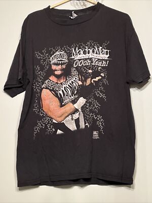 vintage macho man randy savage t-shirt NWo Size L WCW | eBay