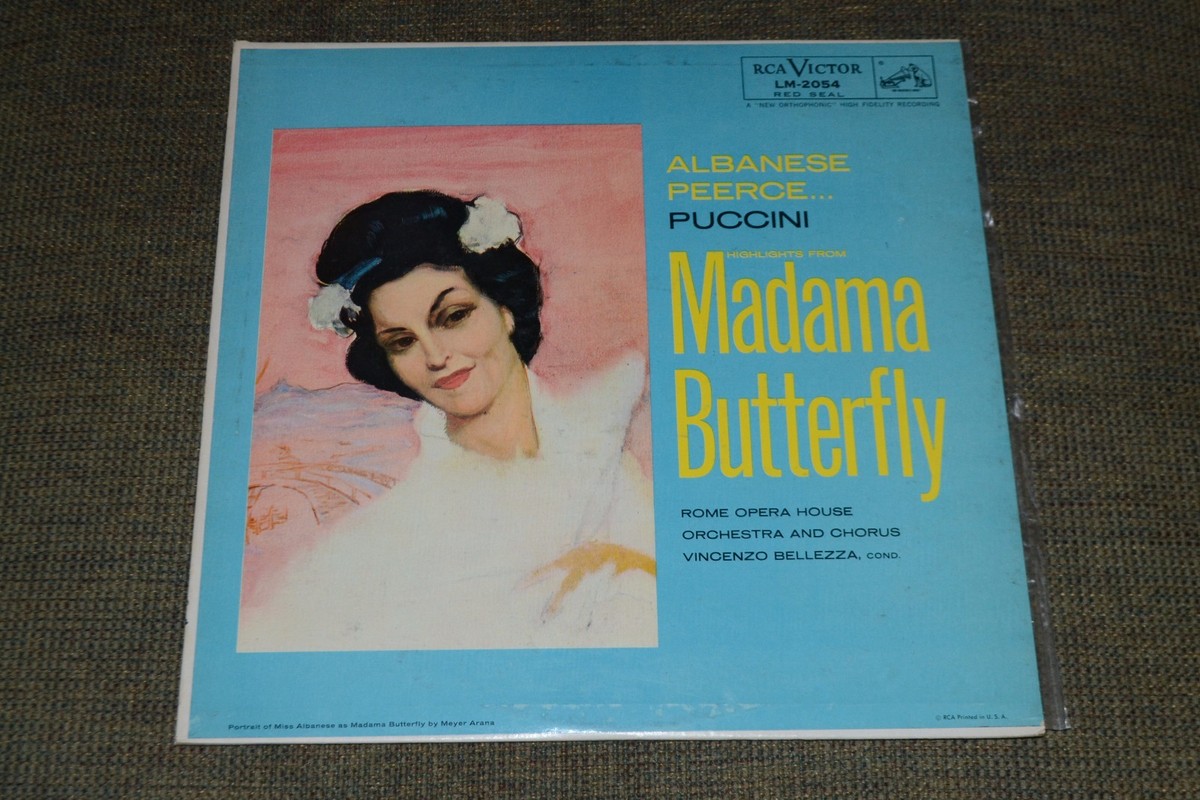 Albanese Peerce~Puccini: Madama Butterfly~Insert~RCA LM-2054