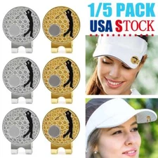 New 1/5 Pack Golf Magnetic Hat Clip Ball Marker Hat Clip Putting For Ball Marker