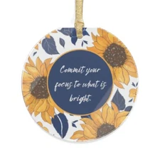 Sunflower Focus: Acrylic Ornament
