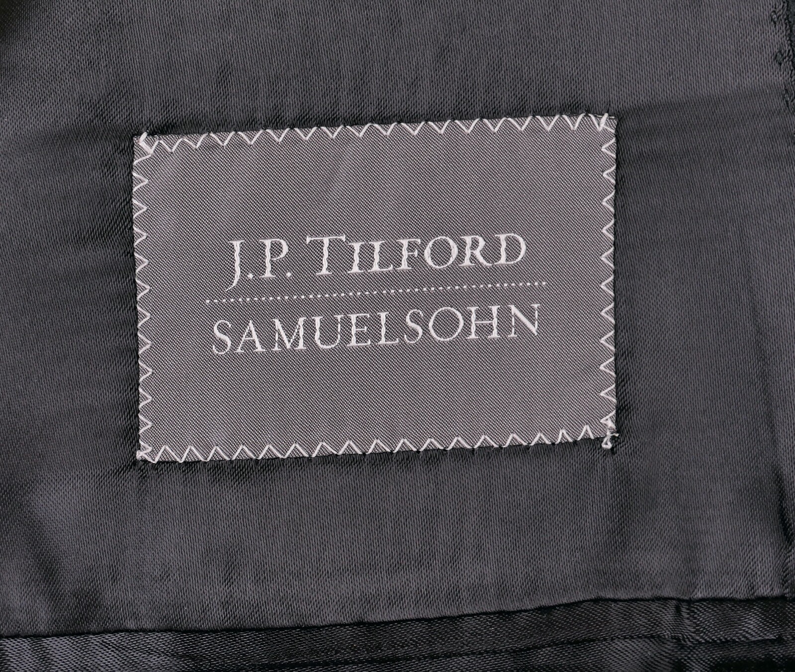 Samuelsohn Solid Black Hopsack Super 110 Wool Spo… - image 6