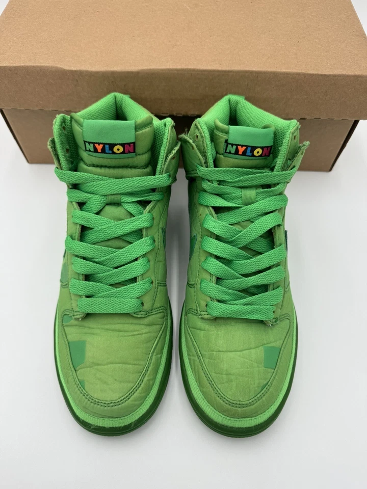 Talla 7W/5.5M - Nike Dunk High x Nylon Mag Pack Verde Neón (363888-331) ¡RARO! Foto 3 de 4