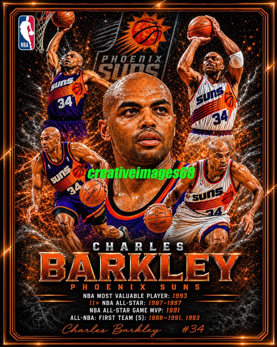 Charles Barkley Phoenix Suns NBA Photos for sale | eBay