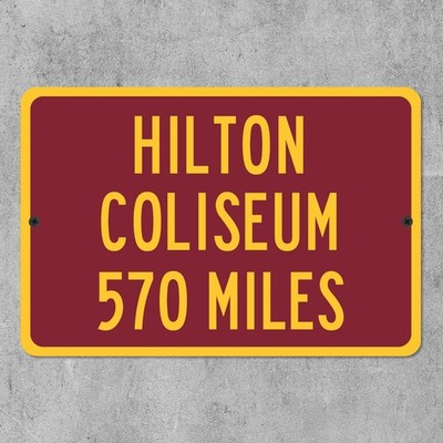Hilton Coliseum Custom Distance Mileage Sign Iowa State Cyclones Basketball Gift