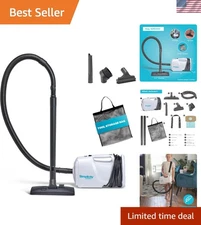 Handheld Canister Vacuum Cleaner for Hard Floors Rugs Car Detailing Lightweight