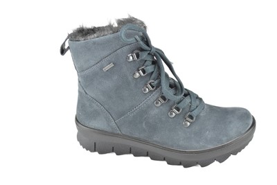 Legero Damenknöchelschuh Velourleder grau Gore Tex