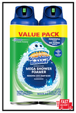 Scrubbing Bubbles Mega Shower Foamer Aerosol, Tough Foaming Bathroom (Pack of 2)