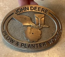 Vintage 1982 Plow Planter Works Spec Cast Inc. John Deere Belt Buckle
