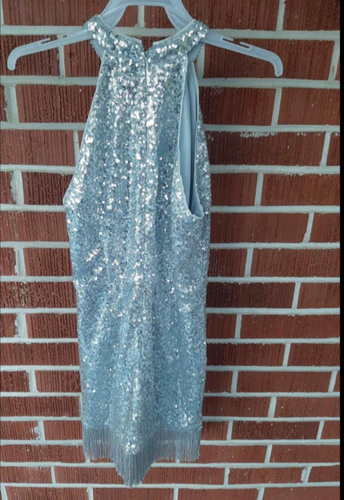 Marc Defang silver fringe dress little girls size 8 - Picture 3 of 3
