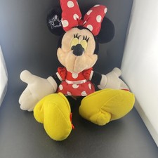 Vintage Walt Disney World Minnie Mouse Large Fuzzy Plush Disneyana Collectible