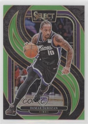 2024 Panini Select Premier Level Neon Green Prizm 12/75 DeMar DeRozan #122 hs9