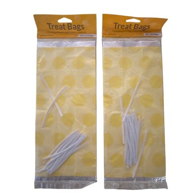 Creative Converting Mimosa Dots Yellow Polka Dot Cello Treat Bags 2 Packs of 20