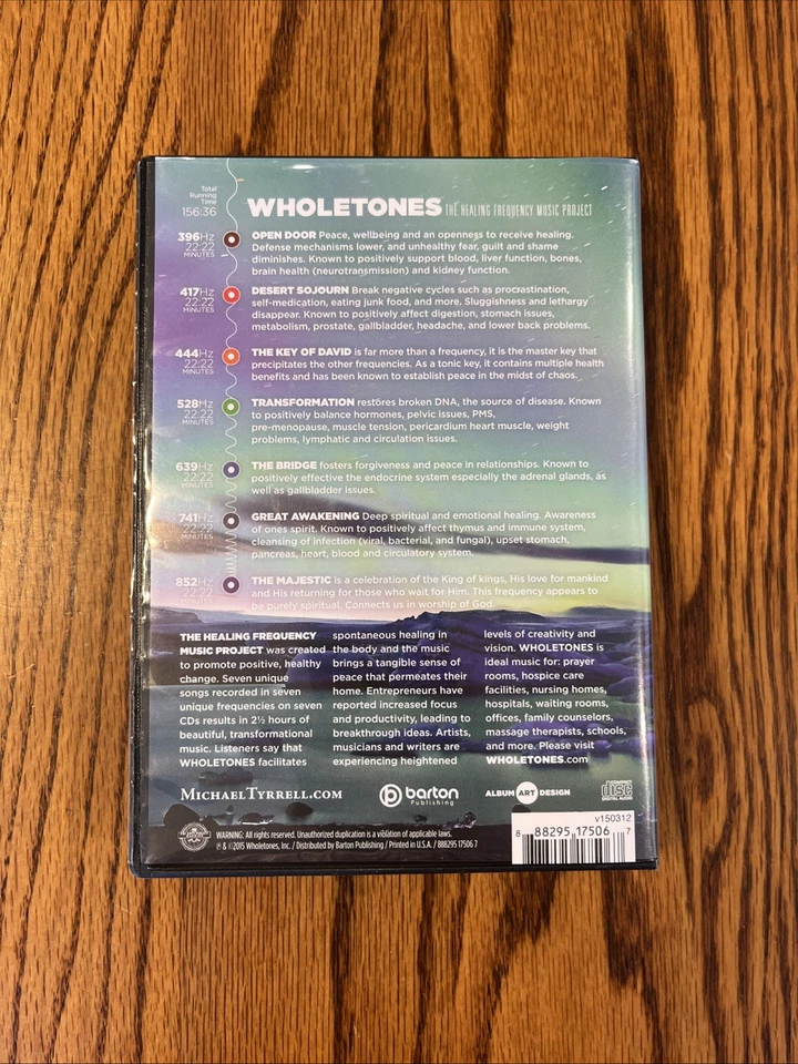 Wholetones: The Healing Frequency Music Project (7-CD, 2015) Michael S. Tyrrell - Image 2 of 4