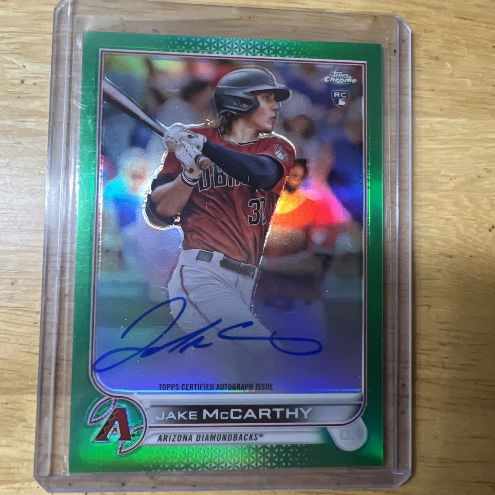 2022 Topps Chrome - Jake McCarthy Rookie Auto /99 Green Refractor