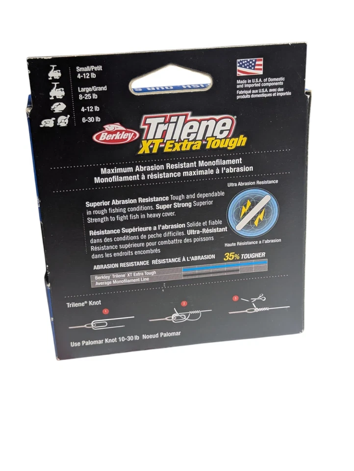 Línea de pesca mono extra resistente Berkley Trilene XT 20 lb 270 yd baja visibilidad verde nueva Foto 2 de 2