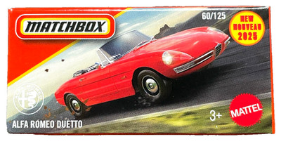Matchbox Alfa Romeo Duetto 60/125 2025 Power Grabs 1:64 Modellauto Cabrio Italia
