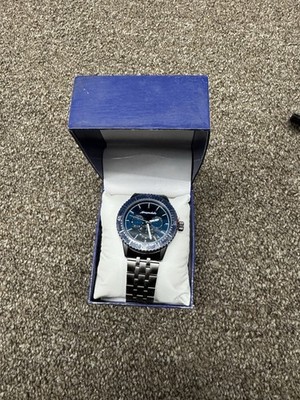 New Aeropostale Men's Stainless Steel Watch Blue Needs Battery SKU:B