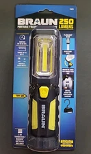 Braum Folding LED Work Light Magnetic with Hook Base 250 Lumens SEALED 