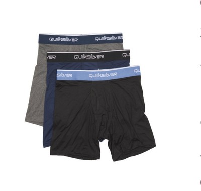 Quicksilver super soft men s boxer briefs 3 pack fly front size M (32-34)